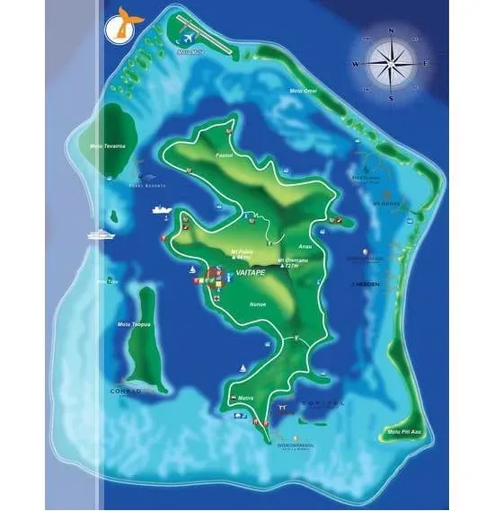 Carte du site de snorkeling Haapiti à Bora Bora